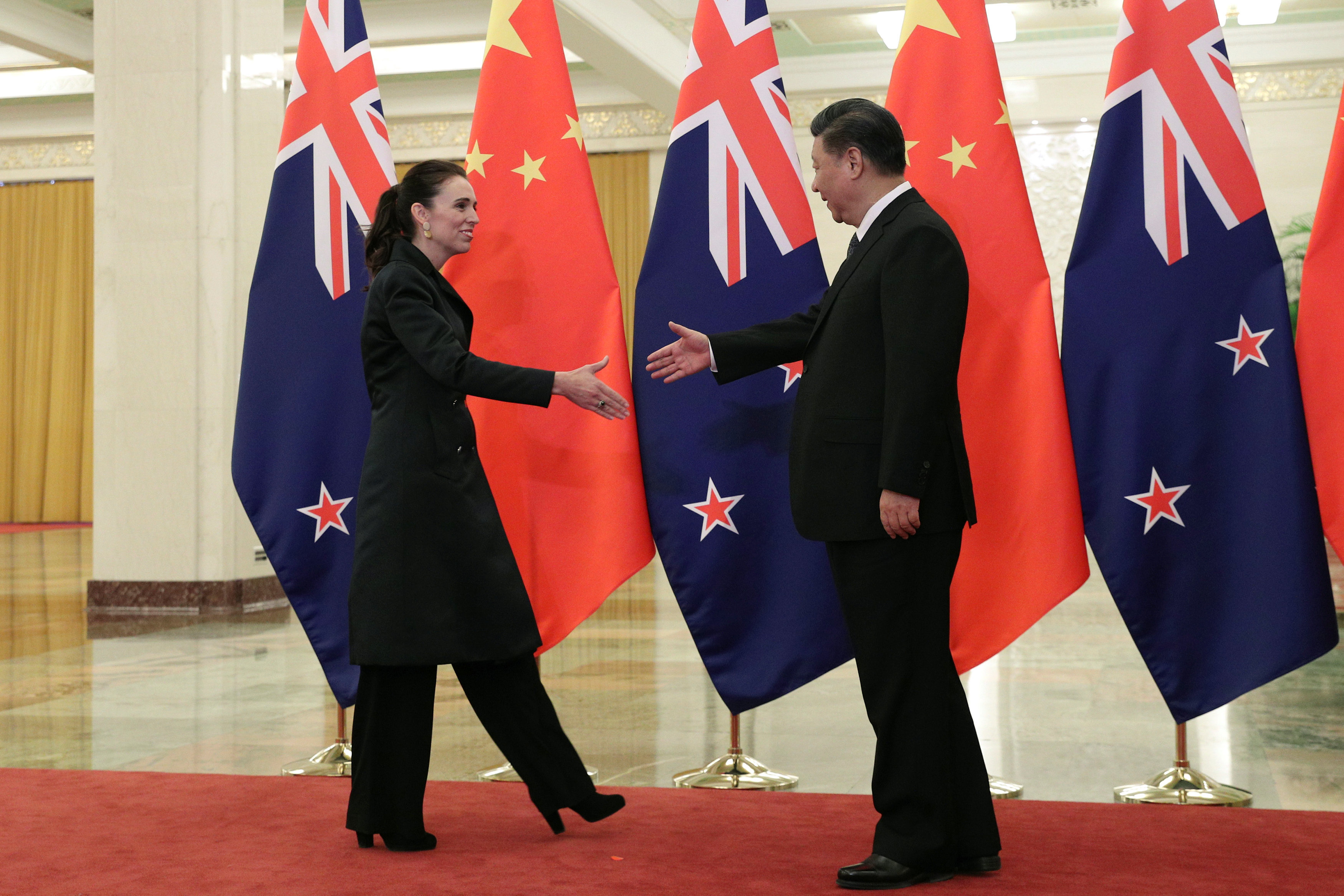 New Zealand Prime Minister Jacinda Ardern meets Chinese President Xi Jinping in Beijing