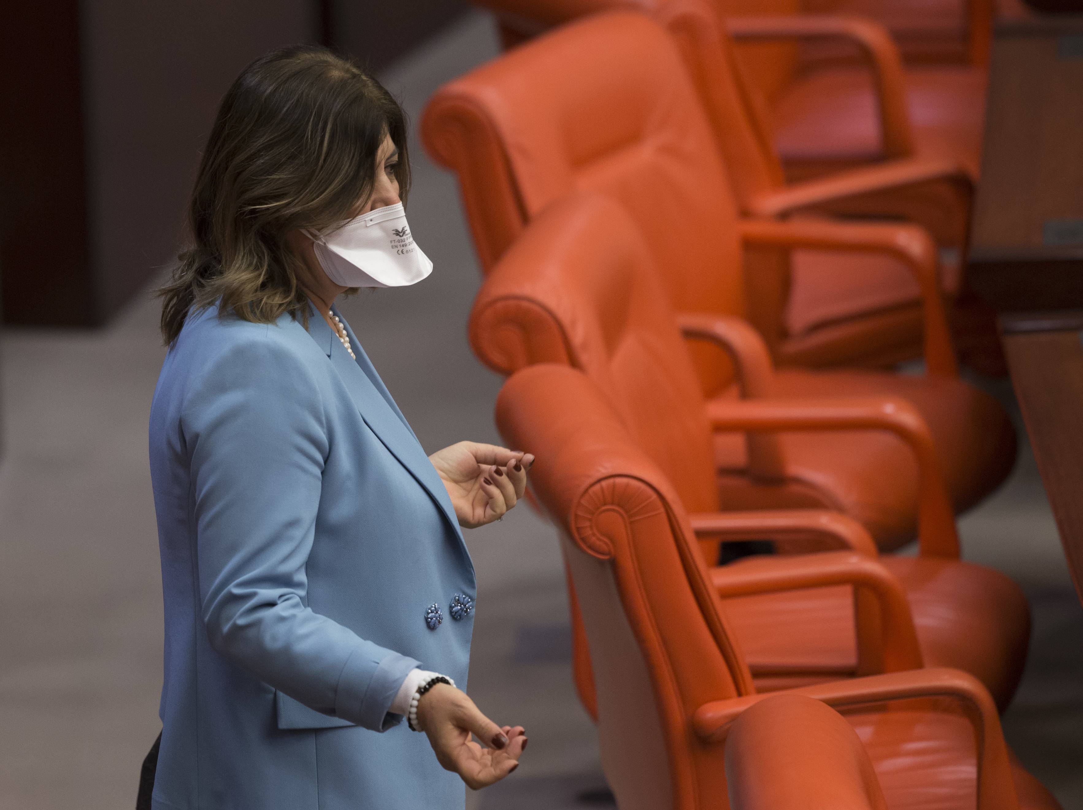 Turkish MPs don masks and gloves at general assembly meeting