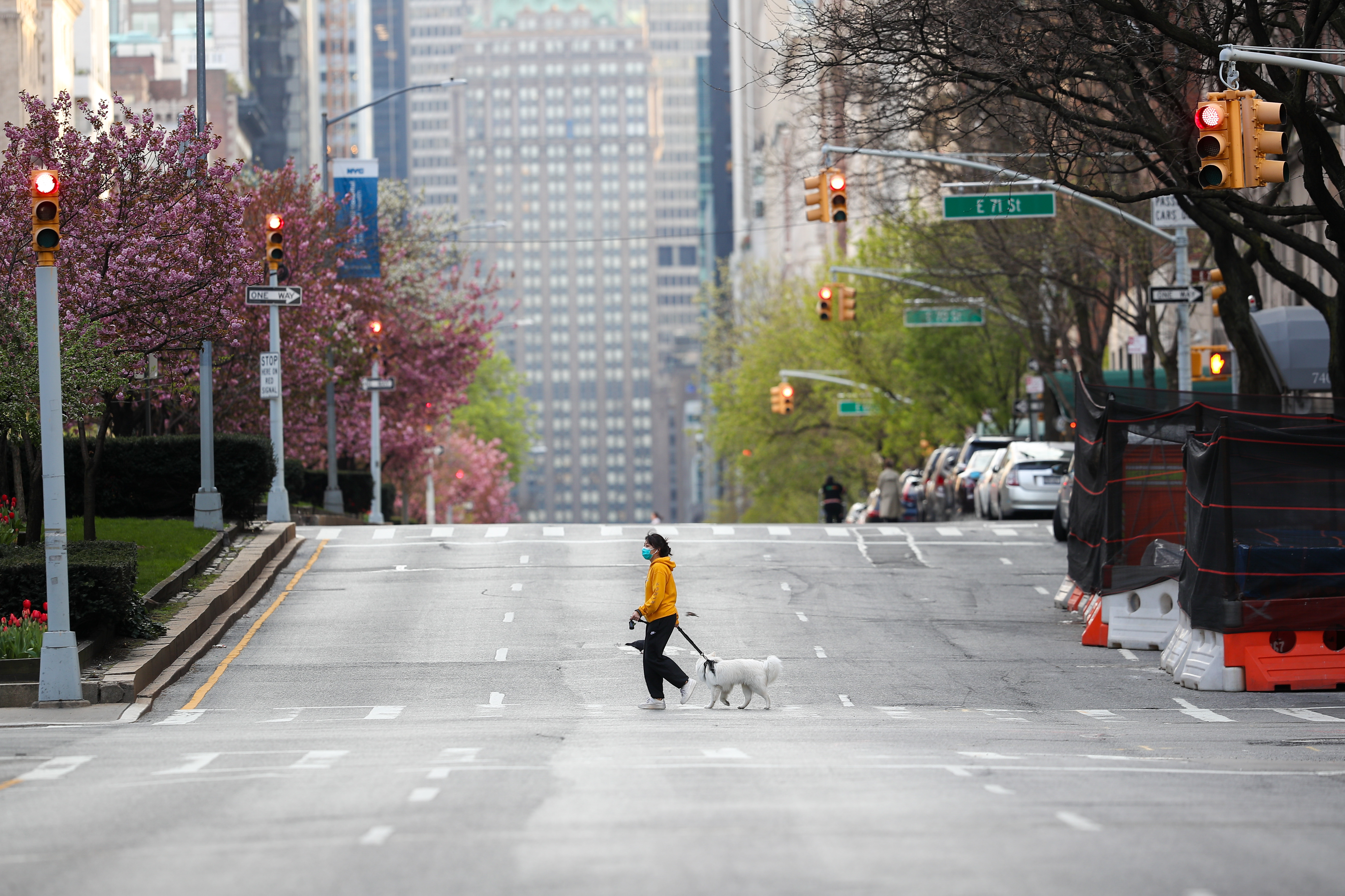 Streets in New York City remain nearly deserted due to coronavirus