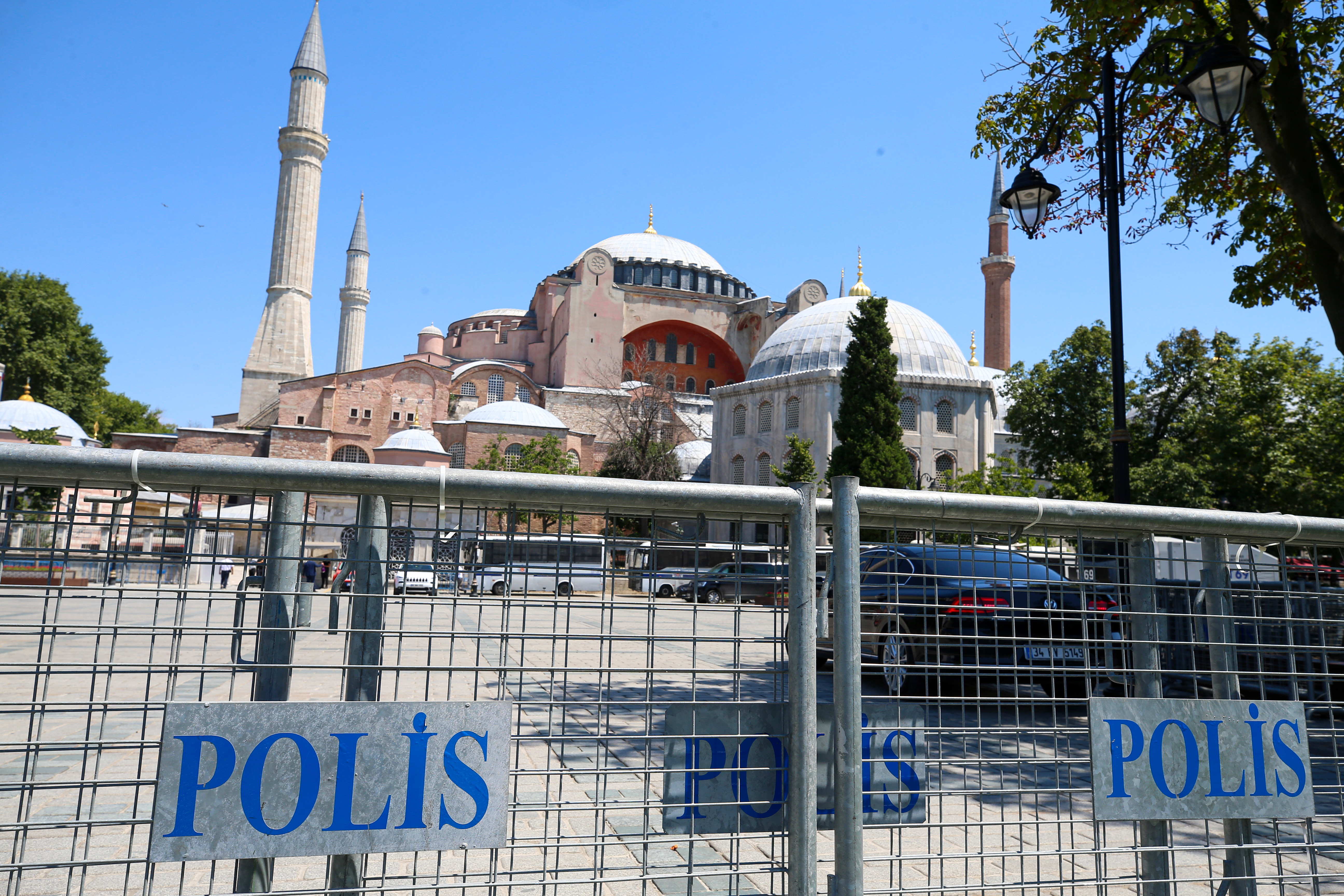 Preparations continue around Hagia Sophia to be opened to worship