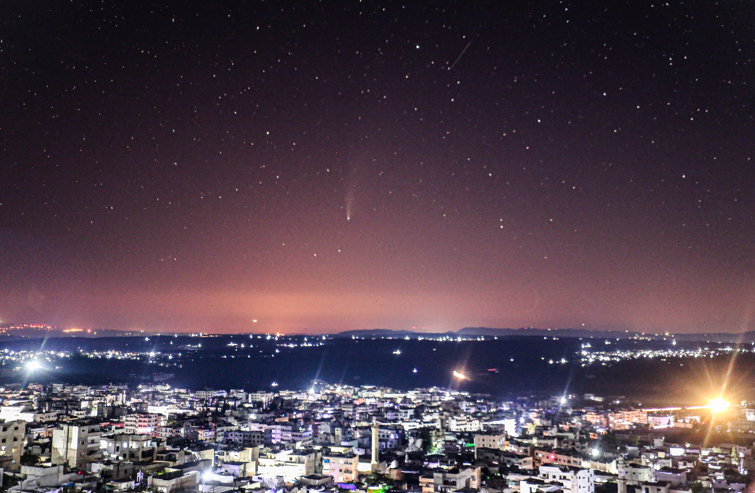 View of Comet Neowise from Syria's Idlib